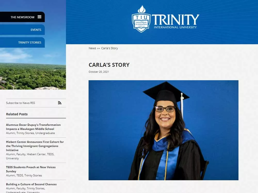 Trinity International University Carla’s Story